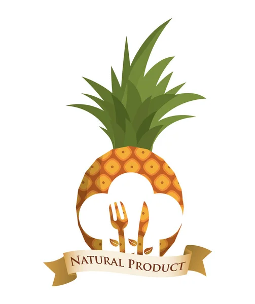 Ananas alimentation nourriture produit naturel — Image vectorielle