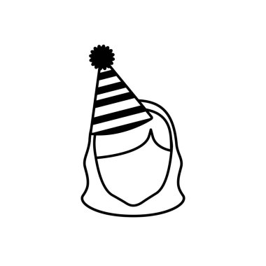 kafa kız parti şapka anahat yüz