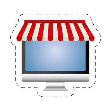 bilgisayar alışveriş online kavramı