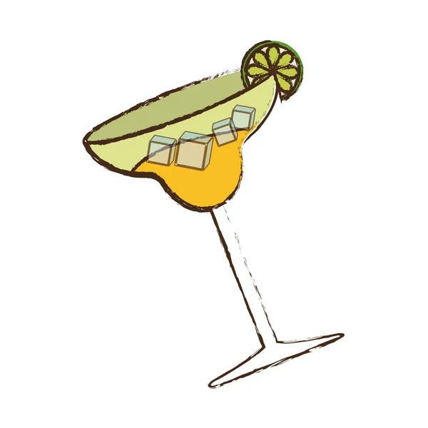 Koktejlové sklo pohár nápoj obrázek — Stockový vektor