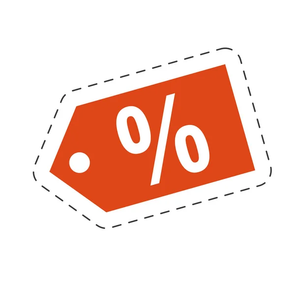 Tag price discount percent — Stock Vector