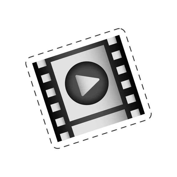 Filmstreifen spielen Filmbild — Stockvektor