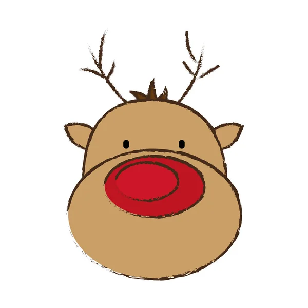 Møte reinsdyr muntre julebilde – stockvektor