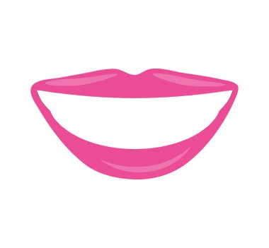 pembe kadın dudak simgesi