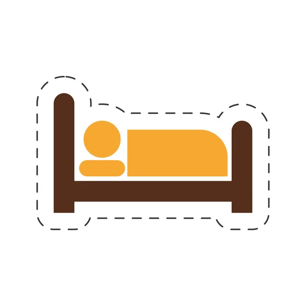 Hotel pokoj spánku obrázek — Stockový vektor