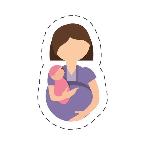 Mujer embarazada maternidad bonita — Archivo Imágenes Vectoriales
