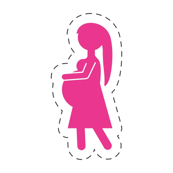 Mujer embarazada maternidad bonita — Vector de stock