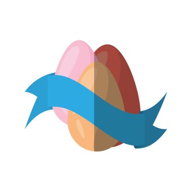 Paskalya yortusu yumurta şerit dekorasyon gölge ayarla