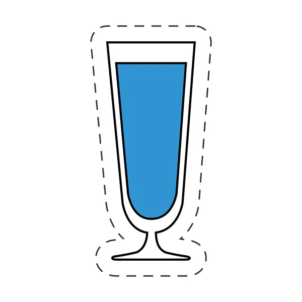 Glazen beker drinken alcohol afbeelding — Stockvector