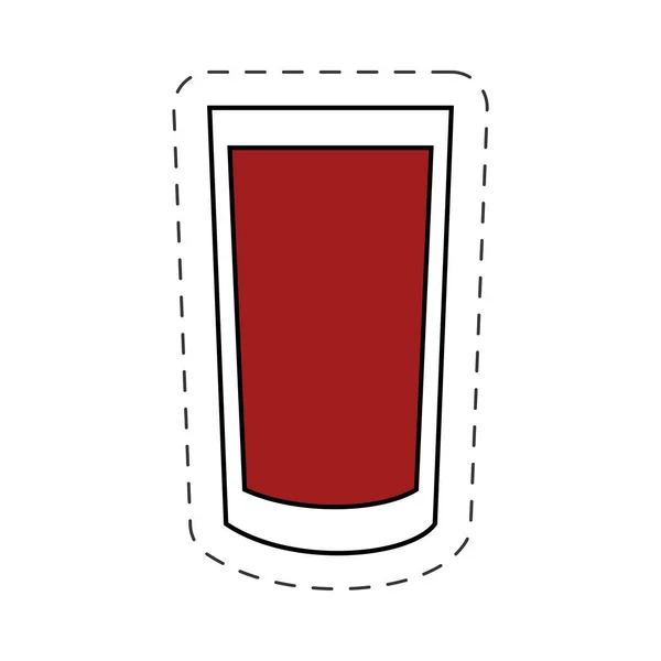 Glas kopp drycken alkohol bild — Stock vektor