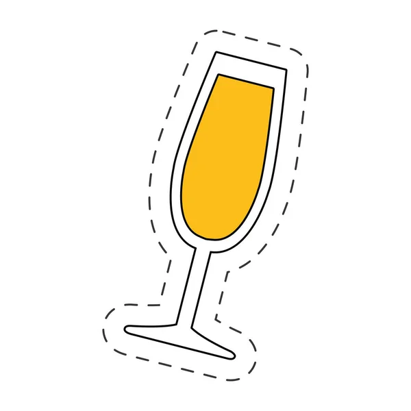 Sklo pohár nápoje alkohol obrázek — Stockový vektor