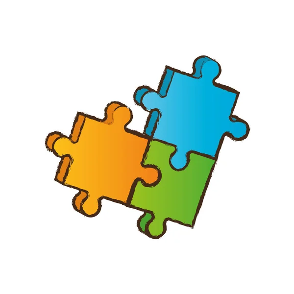 Puzzel stuk imago van het bedrijf — Stockvector