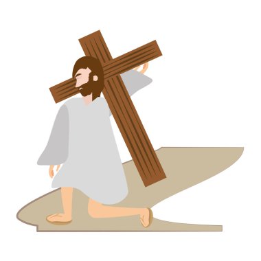 İsa Mesih falls ilk kez - crucis istasyonu üzerinden