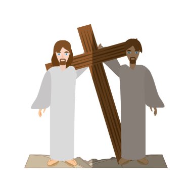 Simon İsa croos - crucis gölge taşımak yardım