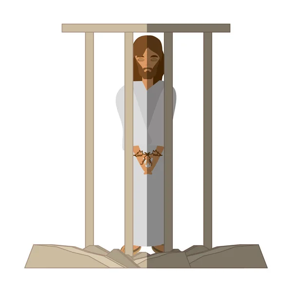 Jesus Kristus dömdes död - via crucis skugga — Stock vektor