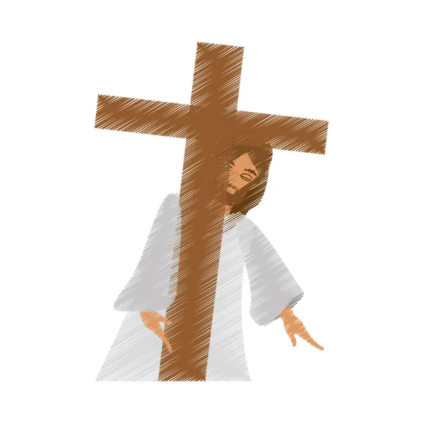 Малюнок Ісус Христос зустрічається з незайманою — стоковий вектор