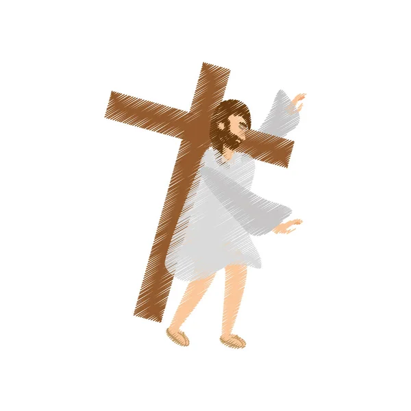 Tekening van Jezus Christus derde valt — Stockvector
