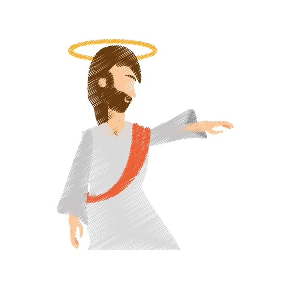 Dibujo de Jesucristo ascensión orar — Archivo Imágenes Vectoriales