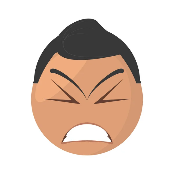 Emoji imagem expressão irritada — Vetor de Stock