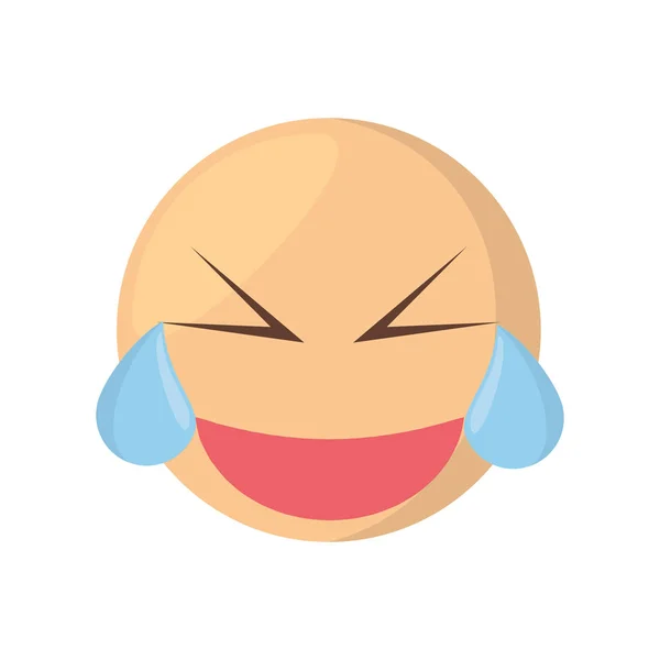 Emoji llanto guiño expresión — Vector de stock