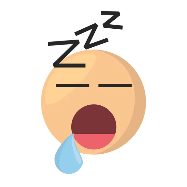 Ícone de desenho animado emoticon adormecido —  Vetores de Stock