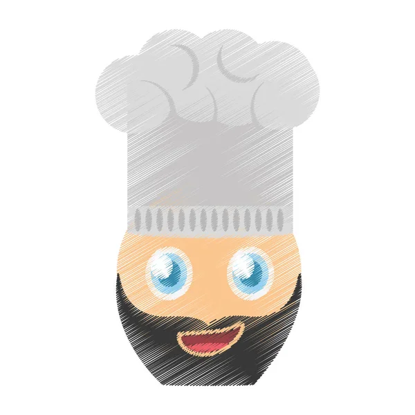 Dibujo chef emoticono imagen — Vector de stock