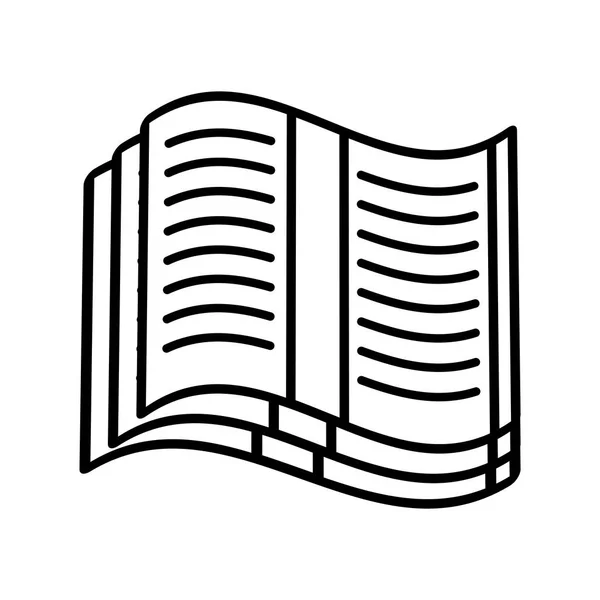 Libro abierto leer aprender esquema — Vector de stock