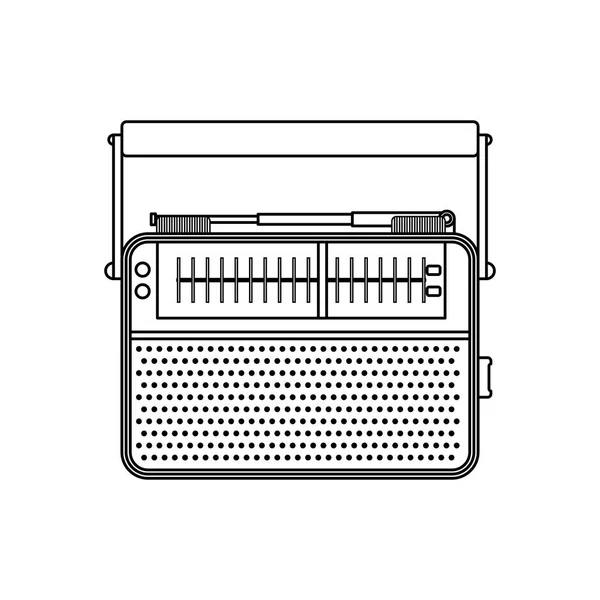 Vintage radyo stereo — Stok Vektör