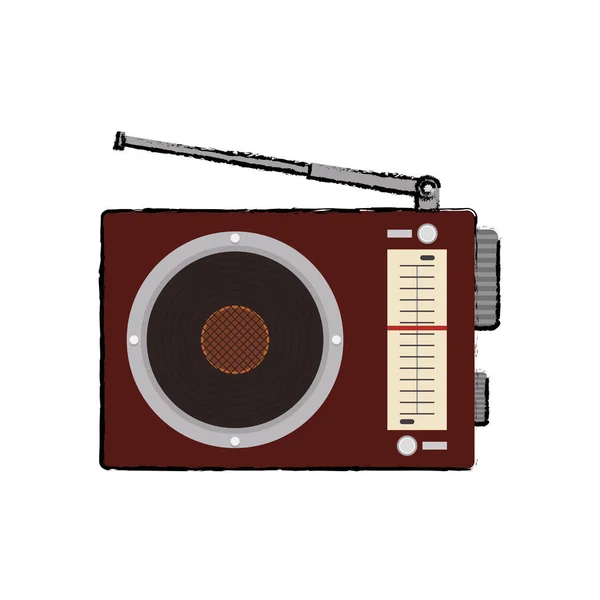 Vintage radio stereo — Stock Vector