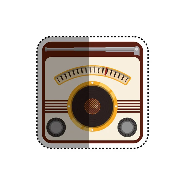 Vintage radio stereo — Stockvector