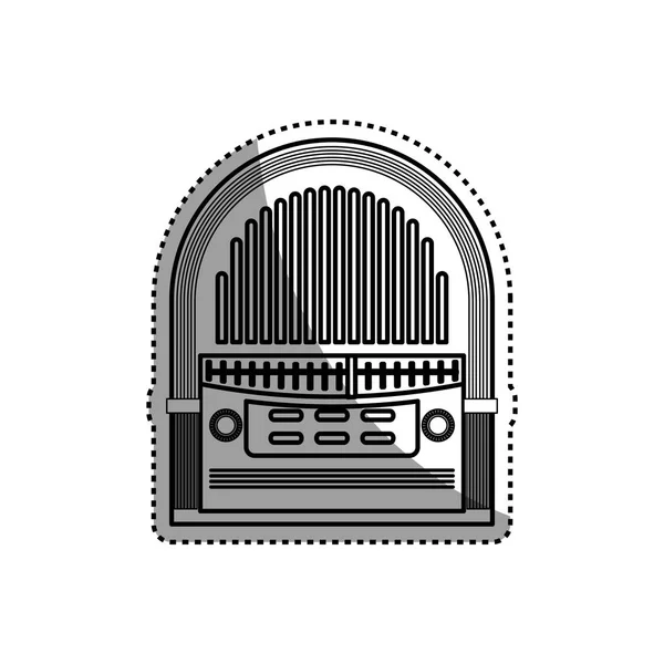 Rádio estéreo vintage — Vetor de Stock