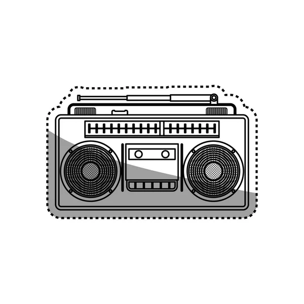 Vintage radio stereo — Stock Vector