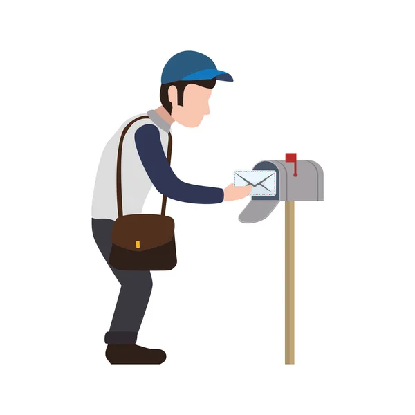 Postacı teslimat hizmeti — Stok Vektör
