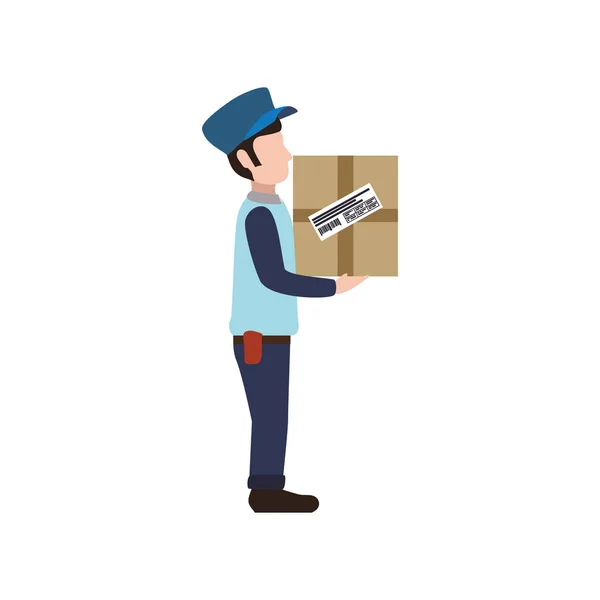 Mailman delivery service — Stock Vector