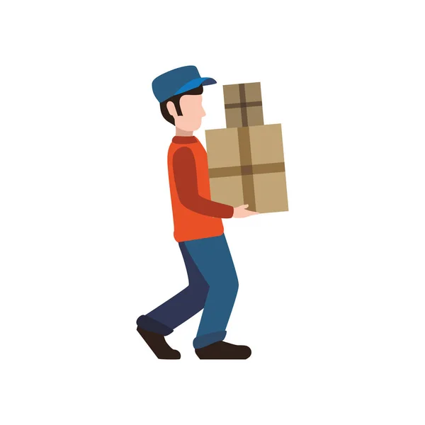 Mailman delivery service — Stock Vector