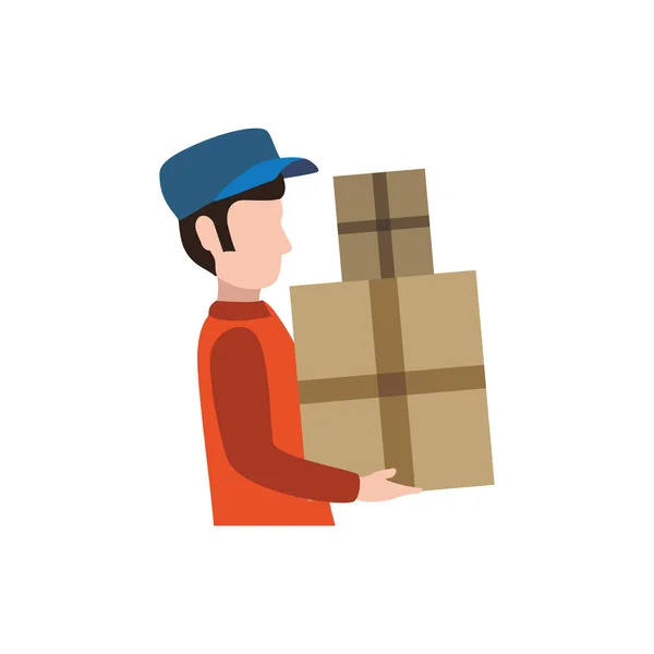 Mailman delivery service — Stock Vector