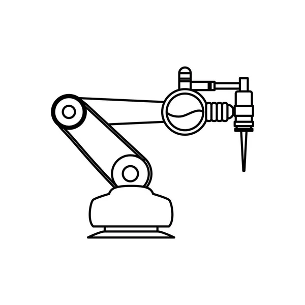 Tecnologia del braccio robotico — Vettoriale Stock