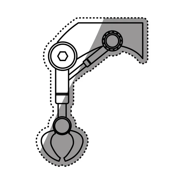 Robotic arm technology — Stock Vector