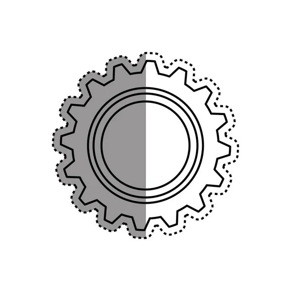 Gear machinery piece — Stock Vector