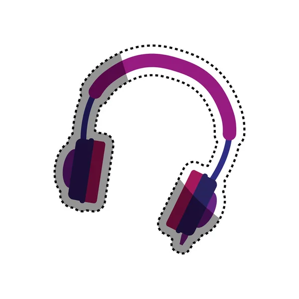 Hudební sluchátka zařízení — Stockový vektor