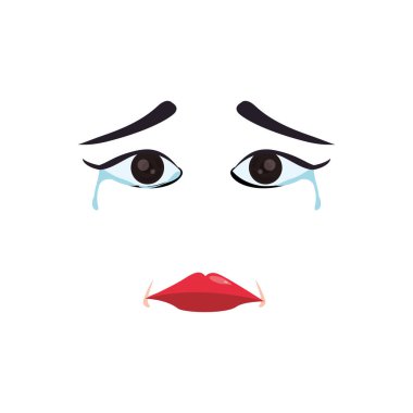 Üzgün çizgi film yüz