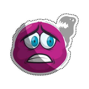 Korkmuş karikatür yüz