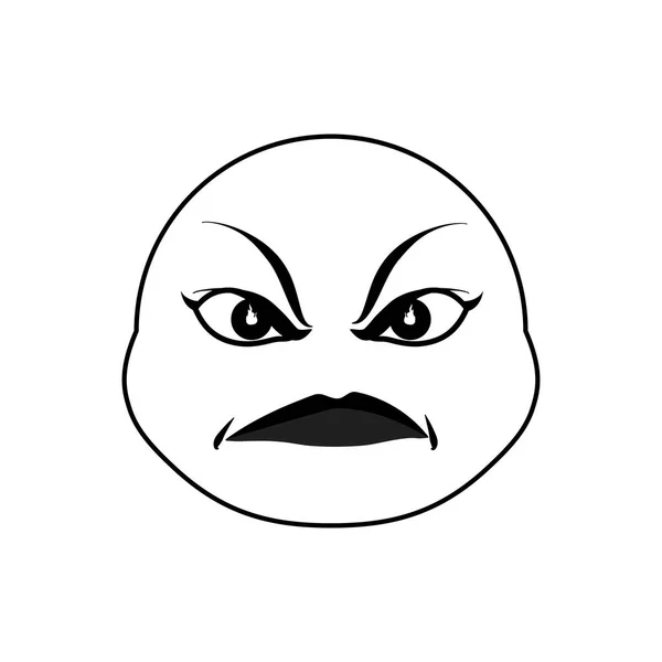 愤怒的卡通脸 — 图库矢量图片