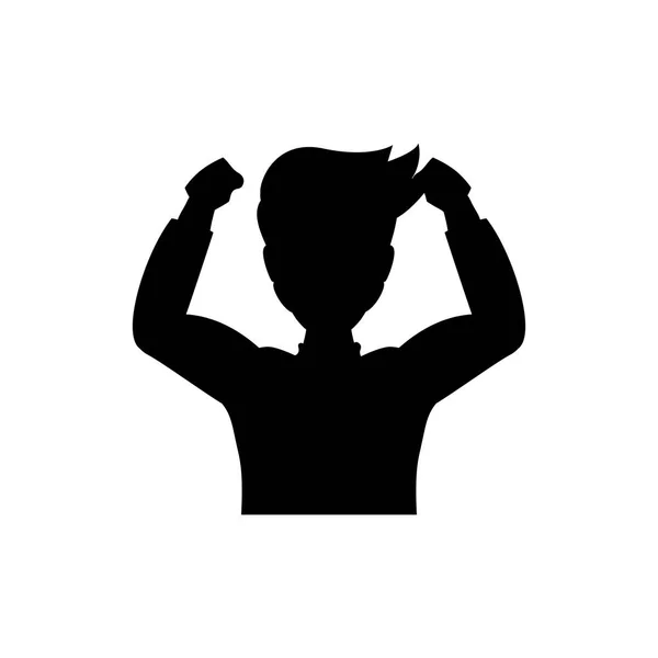 Man with arms up — Stock Vector