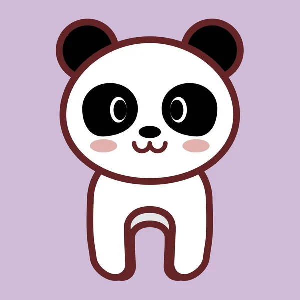 Cute Animal Design Represented By Kawaii Panda Icon. Colorfull And Flat  Illustration. Royalty Free SVG, Cliparts, Vectors, and Stock Illustration.  Image 59826232.