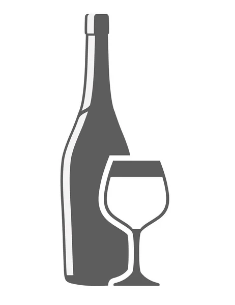 ワインボトルのアイコン — ストックベクタ