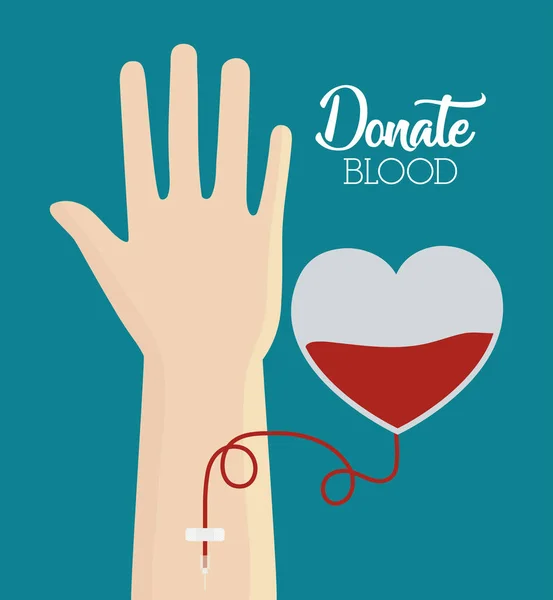 Donasi desain darah - Stok Vektor