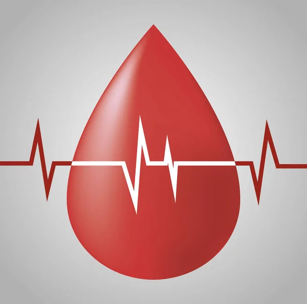 Desenho do sangue de doação — Vetor de Stock
