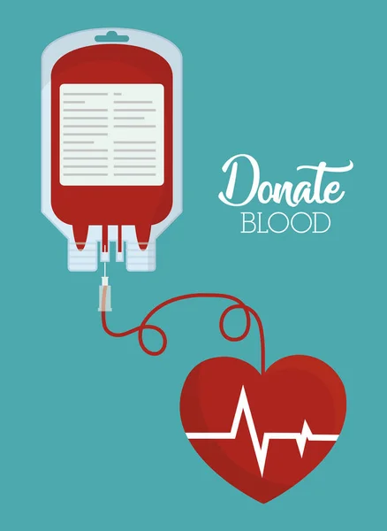 Donasi desain darah - Stok Vektor