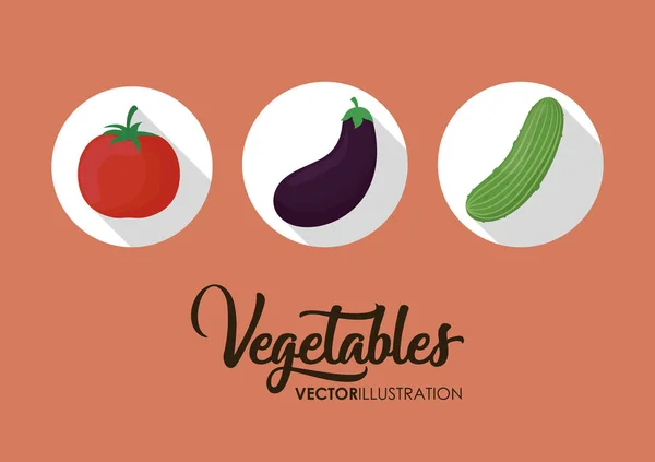 Symbol für gesundes Gemüse — Stockvektor